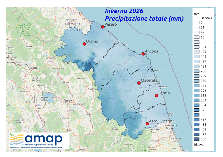 Mappa precipitazione stagionale